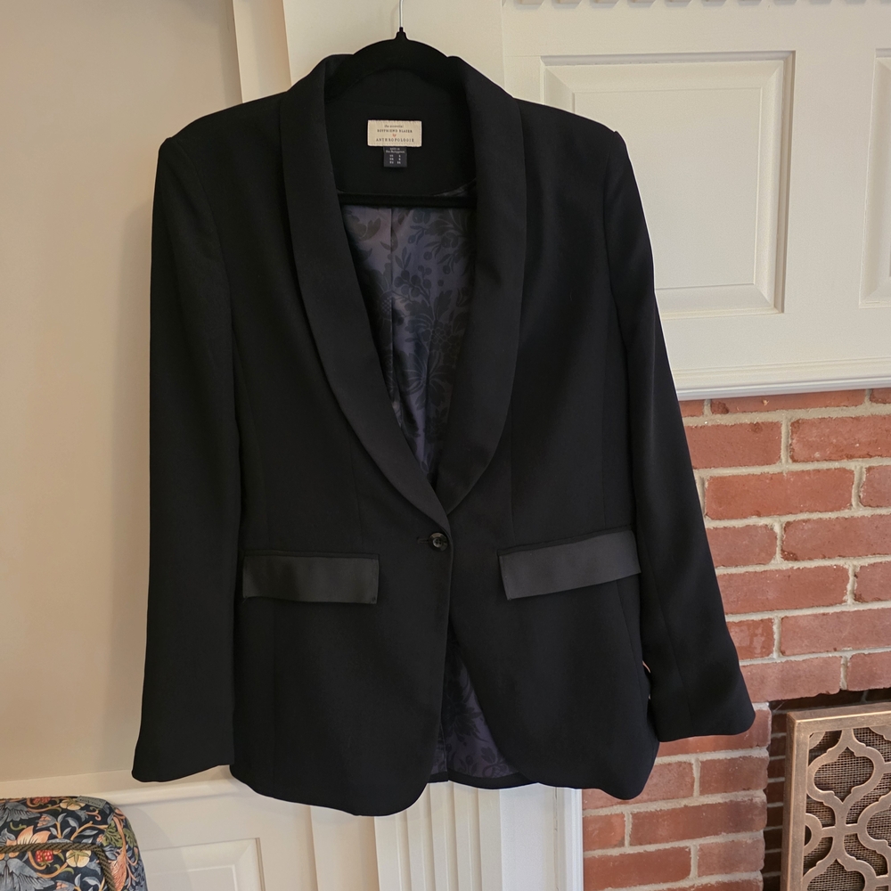 Anthropologie Black Women's Boyfriend Blazer